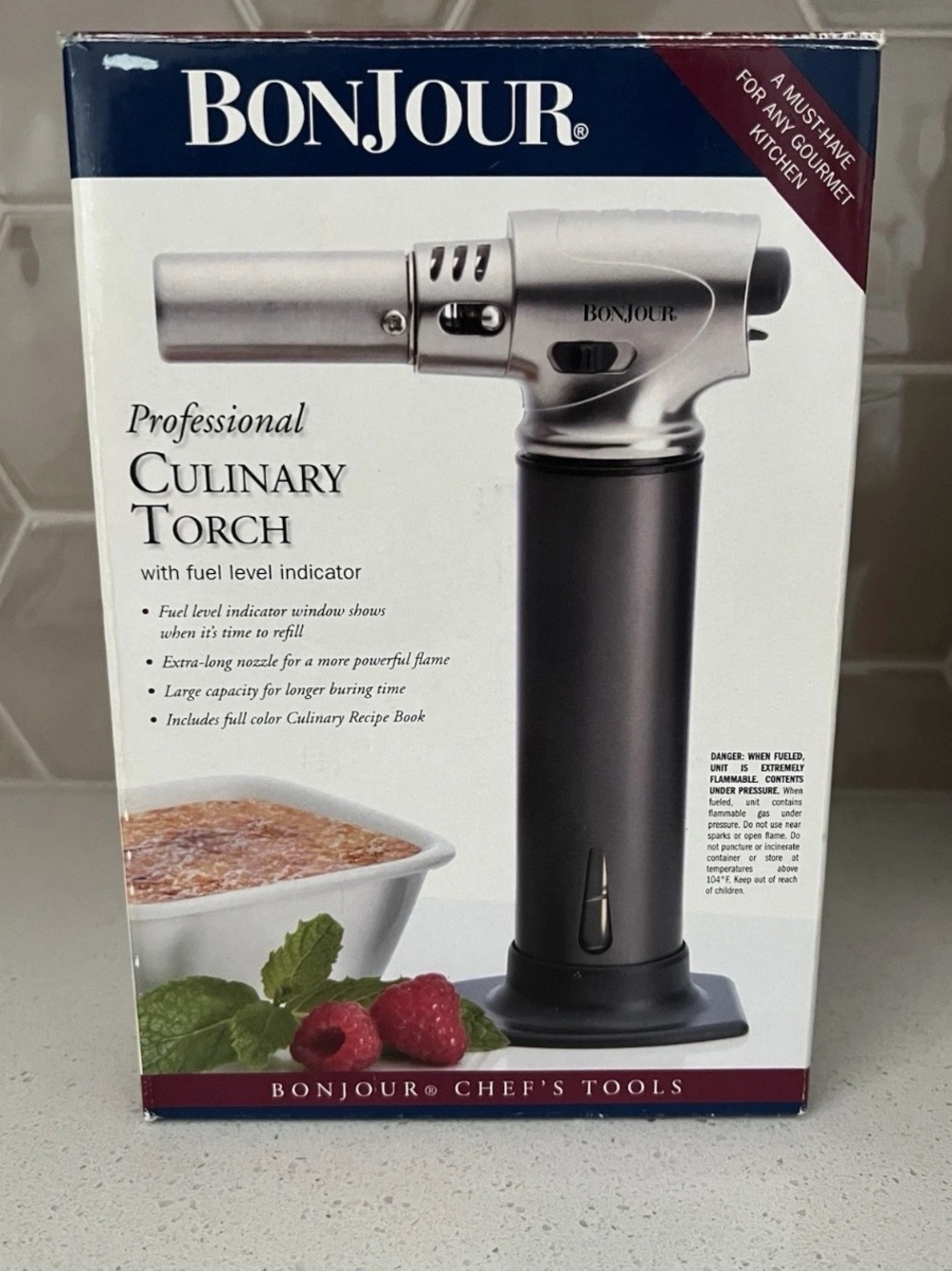 Bonjour Professional Culinary Torch — Black